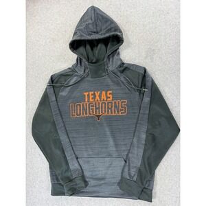 Texas Longhorns Screened Logo‎ Campus Hoodie Sweatshirt (Men's Medium) Gray